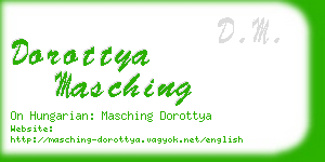 dorottya masching business card